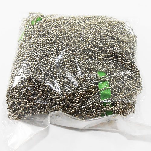 โซ่ไข่ปลา เฉพาะสาย ขนาด 1.2 mm  บรรจุ 100 เมตร สีนิเกิ้ล รูปเต็ม