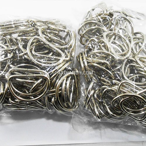 ห่วงเหล็กตัว D  ขนาด 1.5 นิ้ว บรรจุ 300 อัน สีนิเกิ้ล รูปเต็ม