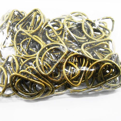 ห่วงเหล็กตัว D  ขนาด 1.5 นิ้ว บรรจุ 100 อัน สีทองรมดำ รูปเต็ม