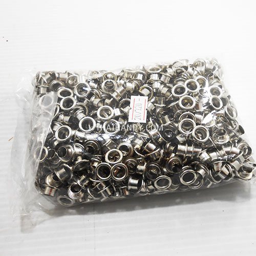 ตาไก่ เหล็ก ขนาด 7.5 mm (20) บรรจุ 5 กุรุส(720 ชุด) สีนิเกิ้ล รูปเต็ม
