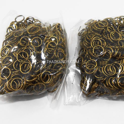 ห่วงพวงกุญแจ เฉพาะห่วง ขนาด 1 cm  บรรจุ 1000 อัน สีทองรมดำ รูปเต็ม