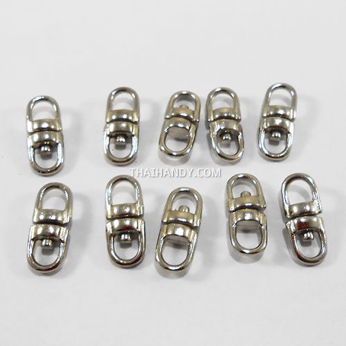 ตัวเหวี่ยงข้อหมุน เหล็ก ขนาด 8 x 18 mm  บรรจุ 10 ชุด สีนิเกิ้ล รูปเต็ม