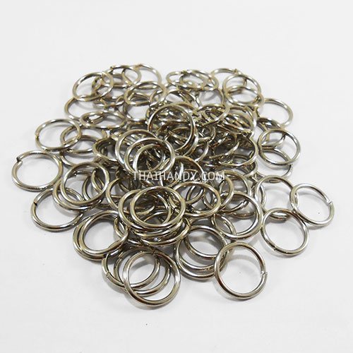 ห่วงเหล็กกลม ขนาด 16 mm  บรรจุ 100 อัน สีนิเกิ้ล รูปเต็ม