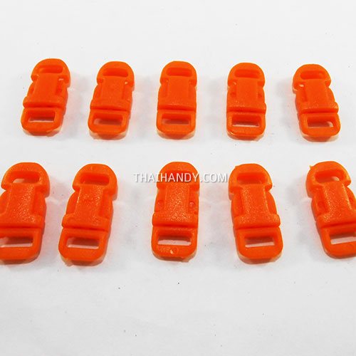 ตัวล็อคสายก้ามปูสี่เหลี่ยม พลาสติก ขนาด 3/8 นิ้ว (3 หุน) บรรจุ 10 อัน สีส้ม รูปเต็ม
