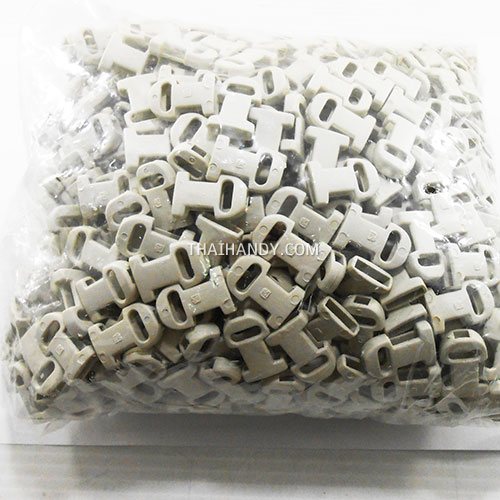 ตัวล็อคสายก้ามปูสี่เหลี่ยม พลาสติก ขนาด 3/8 นิ้ว (3 หุน) บรรจุ 500 อัน สีครีม รูปเต็ม