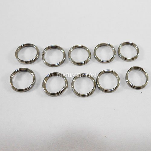 ห่วงพวงกุญแจ เฉพาะห่วง ขนาด 0.8 cm  บรรจุ 10 อัน สีนิเกิ้ล รูปเต็ม