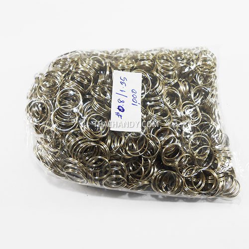 ห่วงพวงกุญแจ เฉพาะห่วง ขนาด 1.2 cm  บรรจุ 1000 อัน สีนิเกิ้ล รูปเต็ม