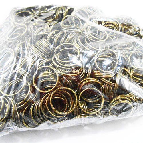 ห่วงพวงกุญแจ เฉพาะห่วง ขนาด 1.2 cm  บรรจุ 1000 อัน สีทองรมดำ รูปเต็ม