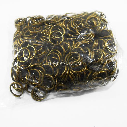 ห่วงพวงกุญแจ เฉพาะห่วง ขนาด 1.36 cm  บรรจุ 500 อัน สีทองรมดำ รูปเต็ม