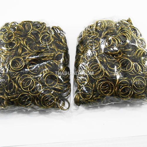 ห่วงพวงกุญแจ เฉพาะห่วง ขนาด 1.36 cm  บรรจุ 1000 อัน สีทองรมดำ รูปเต็ม
