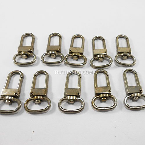 คอหมาโลหะ หลุยส์ ขนาด 1.5x3.7 cm  บรรจุ 10 อัน สีนิเกิ้ล รูปเต็ม