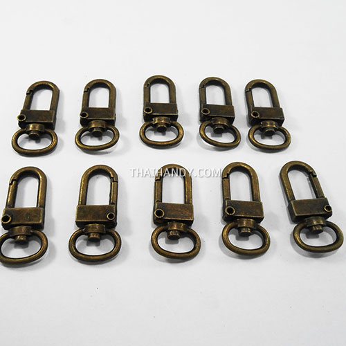 คอหมาโลหะ หลุยส์ ขนาด 1.4x3.2 cm  บรรจุ 10 อัน สีทองรมดำ รูปเต็ม