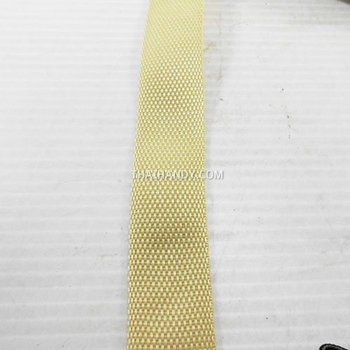 สายผ้า-ผ้ากุ๊น PP  ลายเวอร์จิ้น ขนาด 1 นิ้ว บรรจุ 1 เมตร สีครีมน้ำตาล รูปเต็ม