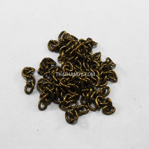 ห่วงพวงกุญแจ เฉพาะโซ่ข้อต่อ บรรจุ 100 อัน สีทองรมดำ รูปเต็ม