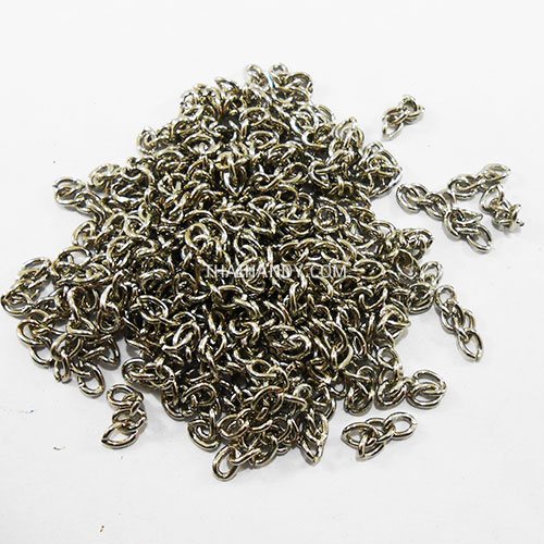 ห่วงพวงกุญแจ เฉพาะโซ่ข้อต่อ บรรจุ 500 อัน สีนิเกิ้ล รูปเต็ม