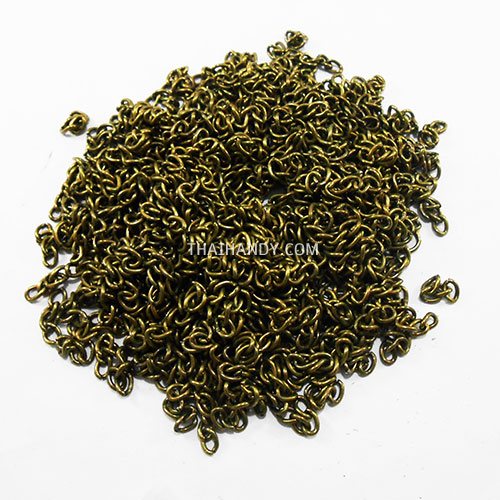 ห่วงพวงกุญแจ เฉพาะโซ่ข้อต่อ บรรจุ 500 อัน สีทองรมดำ รูปเต็ม