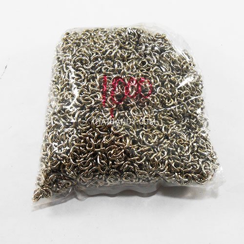 ห่วงพวงกุญแจ เฉพาะโซ่ข้อต่อ บรรจุ 1000 อัน สีนิเกิ้ล รูปเต็ม