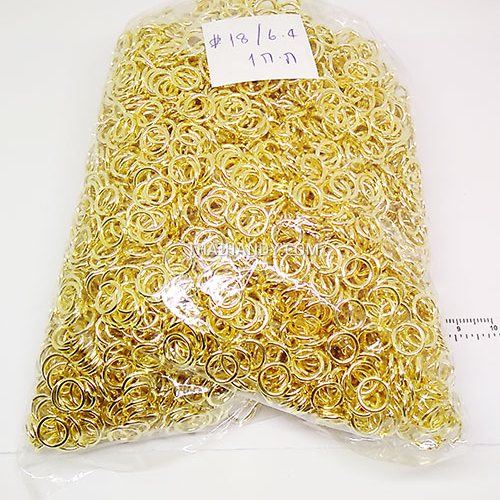 ห่วงเหล็กกลม ขนาด 8 mm  บรรจุ 1 กิโลกรัม สีทอง รูปเต็ม