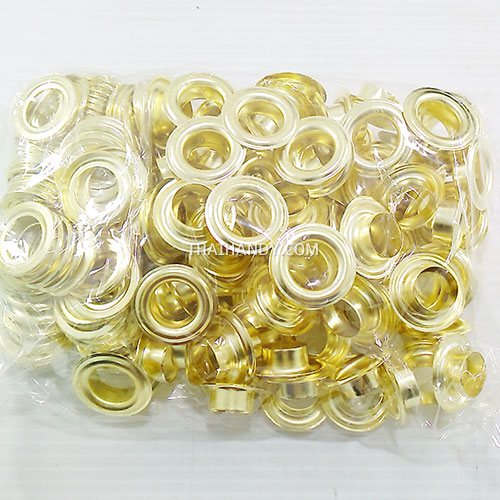 ตาไก่ เหล็ก ขนาด 16 mm (30) บรรจุ 100 ชุด สีทอง รูปเต็ม