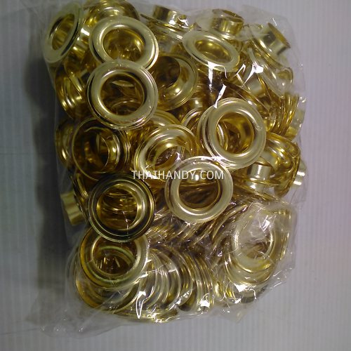 ตาไก่ เหล็ก ขนาด 19.5 mm (32) บรรจุ 100 ชุด สีทอง รูปเต็ม