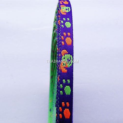 สายผ้า-ผ้ากุ๊น Cotton (ฝ้าย) การ์ตูน 2 หน้า ขนาด 3 หุน (1 cm) บรรจุ 1 เมตร สีน้ำเงิน รูปเต็ม