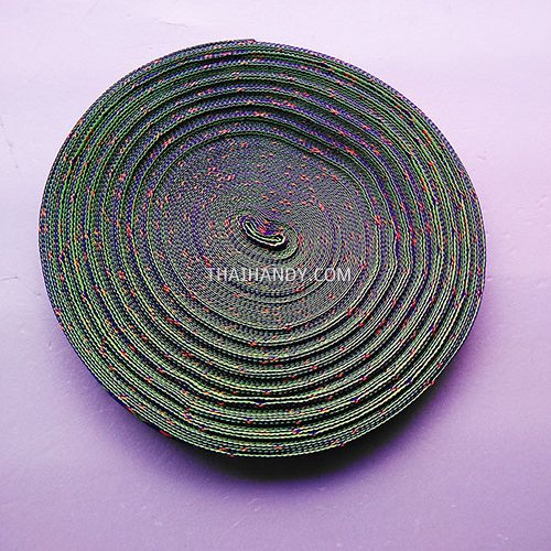 สายผ้า-ผ้ากุ๊น Cotton (ฝ้าย) การ์ตูน 2 หน้า ขนาด 3 หุน (1 cm) บรรจุ 50 เมตร สีน้ำเงิน รูปเต็ม