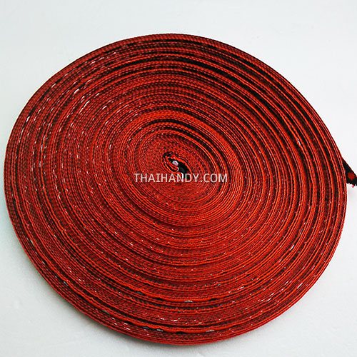 สายผ้า-ผ้ากุ๊น Cotton (ฝ้าย) การ์ตูน 2 หน้า ขนาด 3 หุน (1 cm) บรรจุ 50 เมตร สีแดง รูปเต็ม