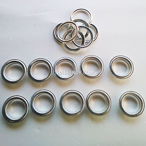 ตาไก่ อลูมิเนียม ขนาด 38 mm (1.5) บรรจุ 10 ชุด สีเงิน รูปเต็ม