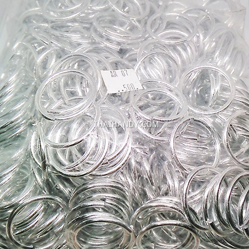 ห่วงอลูมิเนียมกลม ขนาด 26.2 mm #7  บรรจุ 500 อัน สีเงิน รูปเต็ม