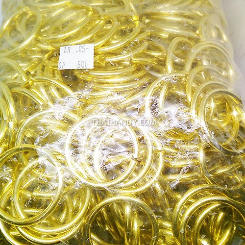 ห่วงอลูมิเนียมกลม ขนาด 30.8 mmหนา #5  บรรจุ 500 อัน สีทอง รูปเต็ม