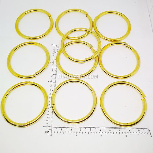 ห่วงอลูมิเนียมกลม ขนาด 41.5 mm #3  บรรจุ 10 อัน สีทอง รูปเต็ม