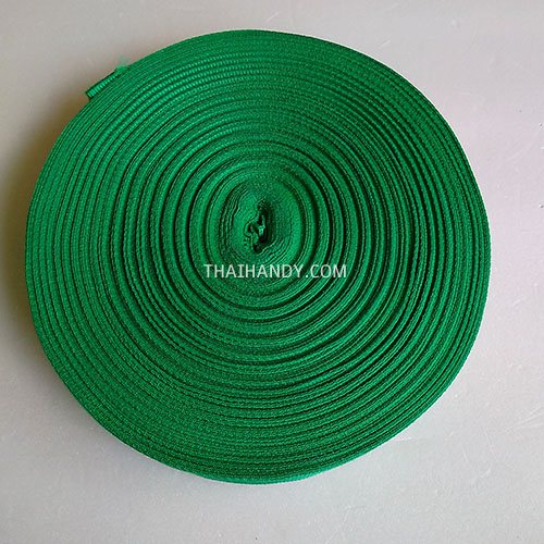 สายผ้า-ผ้ากุ๊น PP  ลายเวอร์จิ้น ขนาด 1.5 นิ้ว บรรจุ 50 เมตร สีเขียว รูปเต็ม