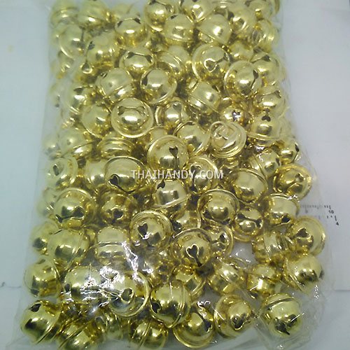 กระพรวนเหล็ก เงา ขนาด 15 mm  บรรจุ 144 อัน สีทอง รูปเต็ม