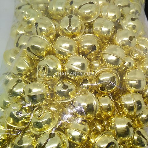 กระพรวนเหล็ก เงา ขนาด 20 mm  บรรจุ 144 อัน สีทอง รูปเต็ม