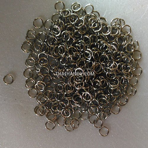 ห่วงเหล็กกลม ขนาด 7 mm  บรรจุ 100 อัน สีนิเกิ้ล รูปเต็ม