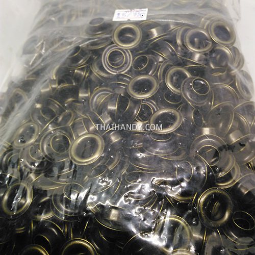 ตาไก่ ทองเหลือง ขนาด 11 mm (25) บรรจุ 720 ชุด สีทองรมดำ รูปเต็ม