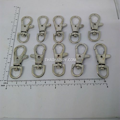 คอหมาโลหะ ดีด ขนาด 1x3.8 cm  บรรจุ 10 อัน สีนิเกิ้ล รูปเต็ม
