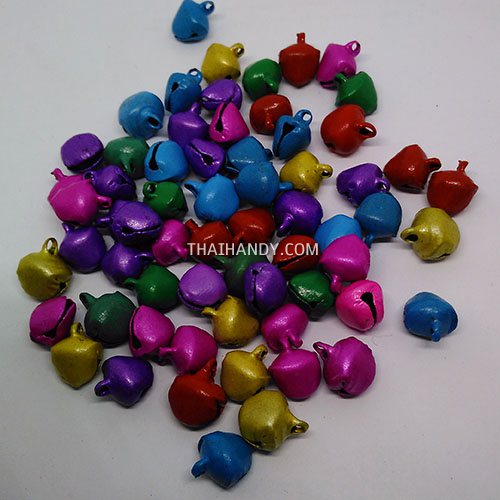 กระพรวนเหล็ก ด้าน ขนาด 10 mm  บรรจุ 100 อัน สีคละสี รูปเต็ม