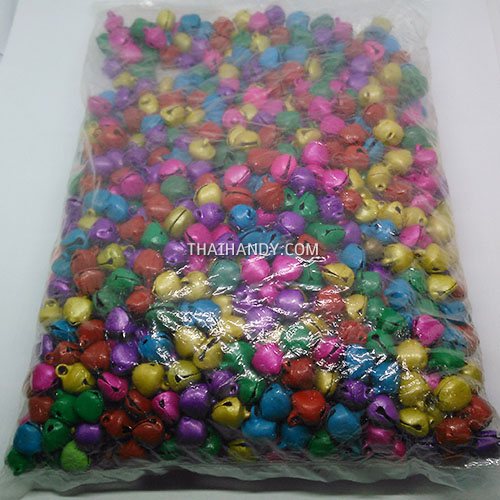 กระพรวนเหล็ก ด้าน ขนาด 10 mm  บรรจุ 500 อัน สีคละสี รูปเต็ม