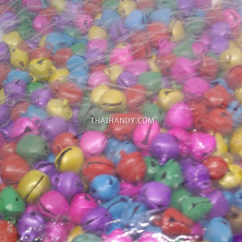 กระพรวนเหล็ก ด้าน ขนาด 10 mm  บรรจุ 1000 อัน สีคละสี รูปเต็ม