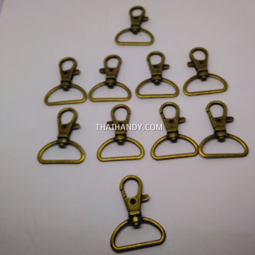คอหมาโลหะ  KL013  ขนาด 2.5x4 cm  บรรจุ 10 อัน สีทองรมดำ รูปเต็ม
