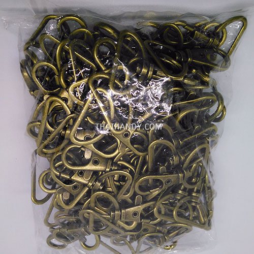 คอหมาโลหะ  KL013  ขนาด 2.5x4 cm  บรรจุ 100 อัน สีทองรมดำ รูปเต็ม