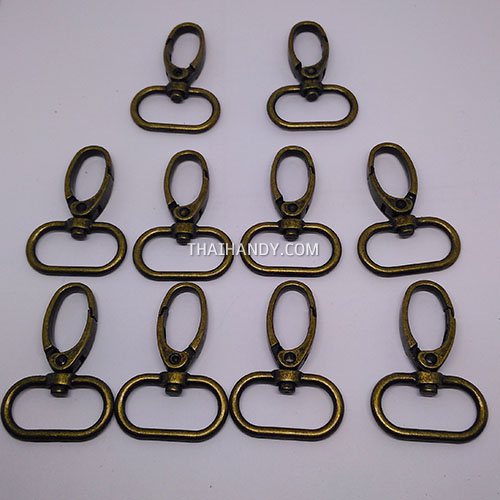 คอหมาโลหะ แฟชั่น ขนาด 2.5x4.5 cm  บรรจุ 10 อัน สีทองรมดำ รูปเต็ม