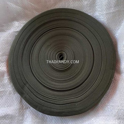 สายผ้า-ผ้ากุ๊น PP  ลาย 2000 หนา ขนาด 1 นิ้ว บรรจุ 50 เมตร สีเขียวขึ้ม้า รูปเต็ม