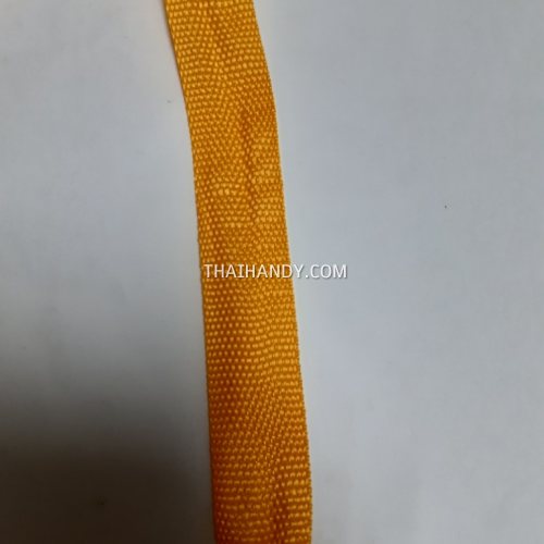 สายผ้า-ผ้ากุ๊น PP  ลายเวอร์จิ้น ขนาด 1 นิ้ว บรรจุ 1 เมตร สีเหลืองเข้ม รูปเต็ม