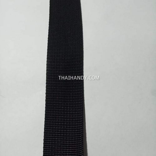 สายผ้า-ผ้ากุ๊น PP  ลาย 2000 หนา ขนาด 1.2 นิ้ว บรรจุ 1 เมตร สีดำ รูปเต็ม