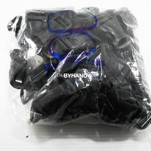 ตัวล็อคสายก้ามปูเต่า พลาสติก ขนาด 1.5 นิ้ว บรรจุ 100 อัน สีดำเนื้อแข็ง รูปเต็ม