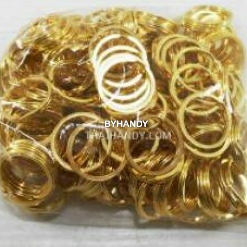 ห่วงพวงกุญแจแบนหนา เฉพาะห่วง ขนาด 2 cm  บรรจุ 1000 อัน สีทอง รูปเต็ม