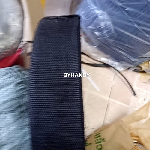 สายผ้า-ผ้ากุ๊น PP  ลายเวอร์จิ้น ขนาด 7 หุน บรรจุ 50 เมตร สีกรม รูปเต็ม